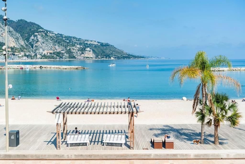 Superbe Studio Avec Terrasse En Front De Mer Μεντόν Εξωτερικό φωτογραφία